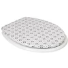 Gifi Equipement Wc^Abattant WC blanc design fleurs