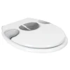 Gifi Equipement Wc^Abattant WC blanc design Zen galet