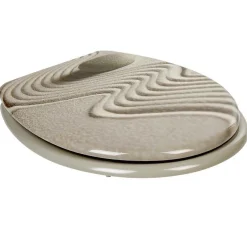 Gifi Equipement Wc^Abattant WC blanc design Zen sable