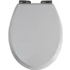 Gifi Equipement Wc^Abattant WC bois blanc uni frein de chute