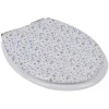 Gifi Equipement Wc^Abattant WC bois terrazzo avec frein de chute déclipsable réglable
