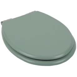 Gifi Equipement Wc^Abattant WC bois vert avec frein de chute déclipsable réglable