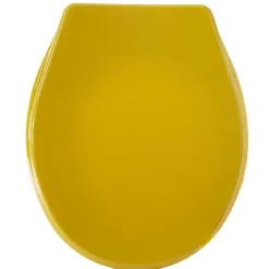 Gifi Equipement Wc^Abattant WC plastique uni jaune moutarde