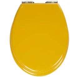 Gifi Equipement Wc^Abattant WC plastique uni jaune moutarde frein de chute