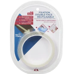Gifi Colle Et Adhésif^Adhésif double face réutilisable 2,5 m
