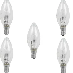 Gifi Ampoule^Ampoule halogène E14 28 Watts C35 x5