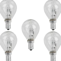 Gifi Ampoule^Ampoule halogène E14 28 Watts G45 x5