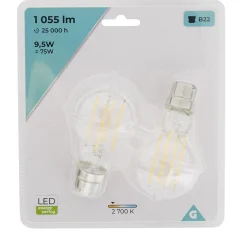 Gifi Ampoule^Ampoule LED Filament A60 B22 x2