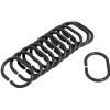 Gifi Equipement Douche^Anneau de douche forme ovale plastique noir x12