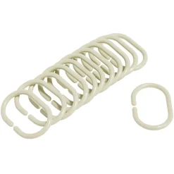Gifi Equipement Douche^Anneau de douche forme ovale plastique vert x12