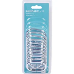 Gifi Equipement Douche^Anneau de douche gris ovale x12