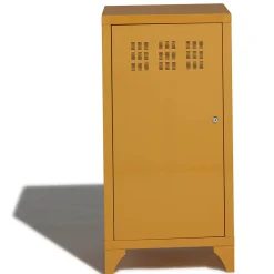 Gifi Rangement|Armoire Pittsburgh jaune moutarde 1 porte