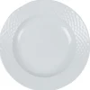 Sale Gifi Assiette creuse blanche ronde aile damassée
