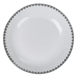 Clearance Gifi Assiette creuse bordure berbère noire