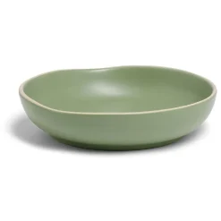 Clearance Gifi Assiette creuse en faïence vert Ø20xH4cm