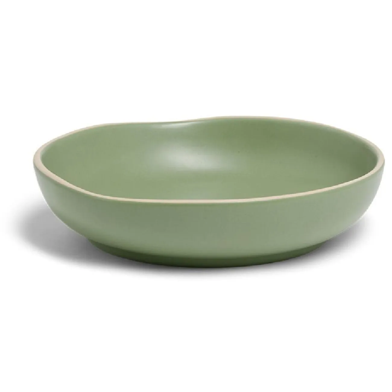 Clearance Gifi Assiette creuse en faïence vert Ø20xH4cm