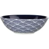 Best Gifi Assiette creuse en porcelaine décor vague japonaise