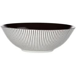 Best Gifi Assiette creuse rayure noire et blanche