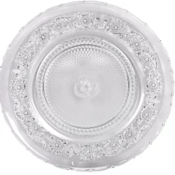 Sale Gifi Assiette de présentation ronde transparente ciselée