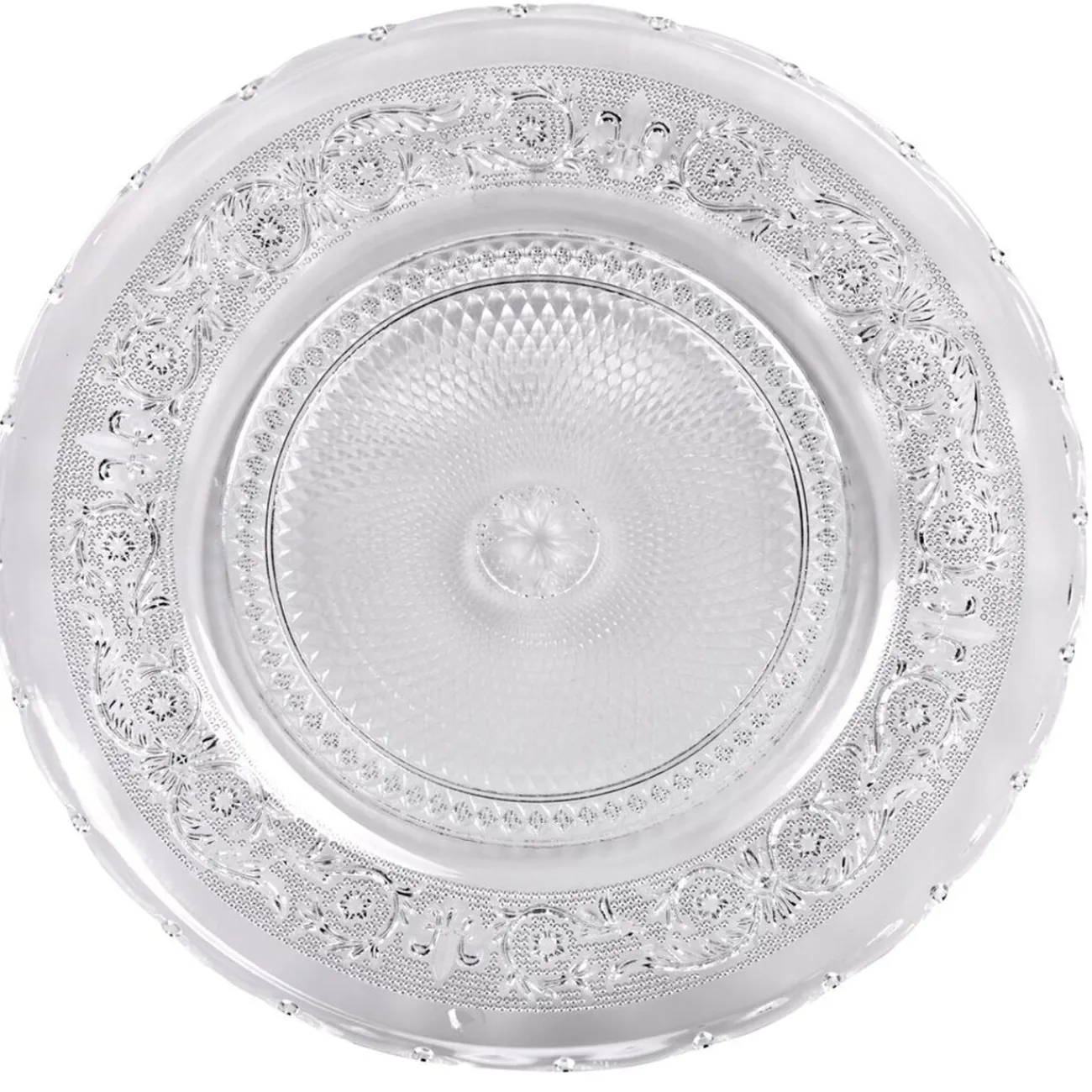 Sale Gifi Assiette de présentation ronde transparente ciselée