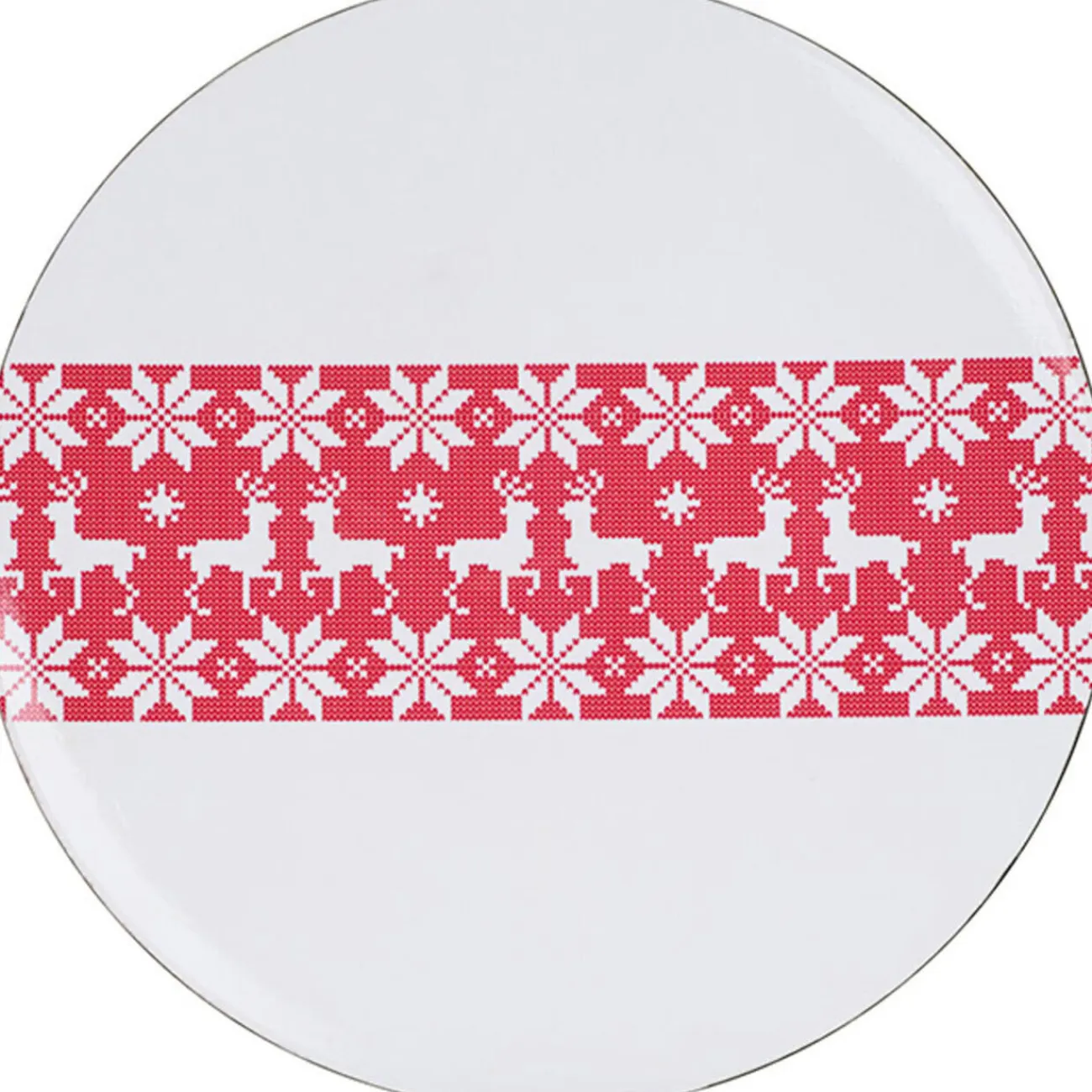 Sale Gifi Assiette de présentation rouge blanche