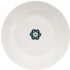 Sale Gifi Assiette à dessert blanche décor fleur bleue