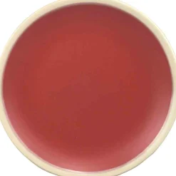 Sale Gifi Assiette dessert couleur argile rouge bordure blanche