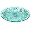 Clearance Gifi Assiette à dessert en plastique bleu effet martelé