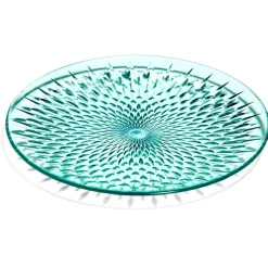 Clearance Gifi Assiette à dessert en plastique bleu effet martelé