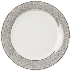Sale Gifi Assiette à dessert en porcelaine motif argenté