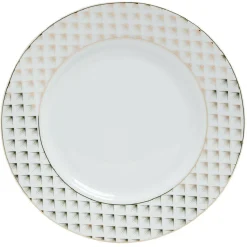 Sale Gifi Assiette à dessert en porcelaine motif doré