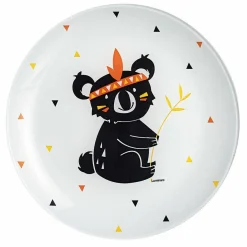 Sale Gifi Assiette à dessert Kotipi motif Koala triangle noir et orange