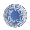 Clearance Gifi Assiette à dessert Rio en faïence bleu et blanc Ø19cm