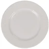 Clearance Gifi Assiette à dessert ronde céramique rebord embossé uni blanc
