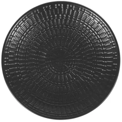 Sale Gifi Assiette à dessert ronde faïence design Zebra noir