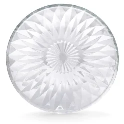 Sale Gifi Assiette à dessert ronde fleur géométrique verre transparent