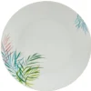 Sale Gifi Assiette à dessert ronde porcelaine feuillage multicolore