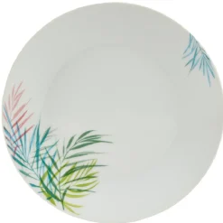 Sale Gifi Assiette à dessert ronde porcelaine feuillage multicolore