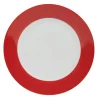 Sale Gifi Assiette à dessert ronde rouge et blanche