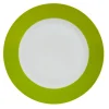 Sale Gifi Assiette à dessert ronde verte et blanche
