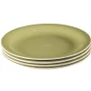 Sale Gifi Assiette à dessert vert anis effet spirale x4