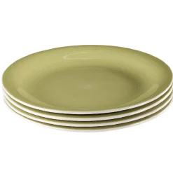 Sale Gifi Assiette à dessert vert anis effet spirale x4