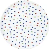 Best Gifi Assiette plastique blanche à pois multicolores