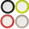 Sale Gifi Assiette plate colorée à pois x4