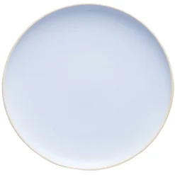 Best Gifi Assiette plate en faïence bleu turquoise avec liseré crème