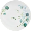 Clearance Gifi Assiette plate en porcelaine blanc et vert