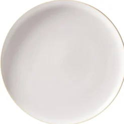 Sale Gifi Assiette plate faïence gris avec liseré crème