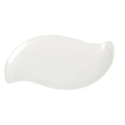 Best Gifi Assiette plate forme feuille blanche