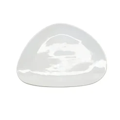 Clearance Gifi Assiette plate forme galet blanc