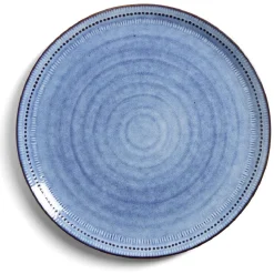 Best Gifi Assiette plate grès bleu Ø27,5cm